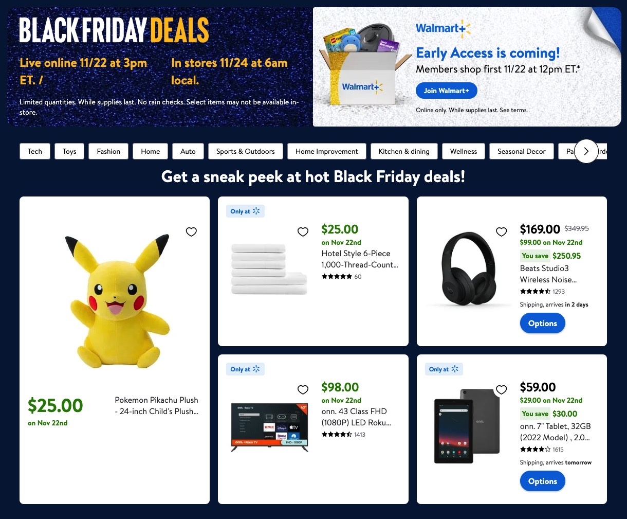 Best Walmart Black Friday Holiday Deals: Toys, Tech, Apparel & More