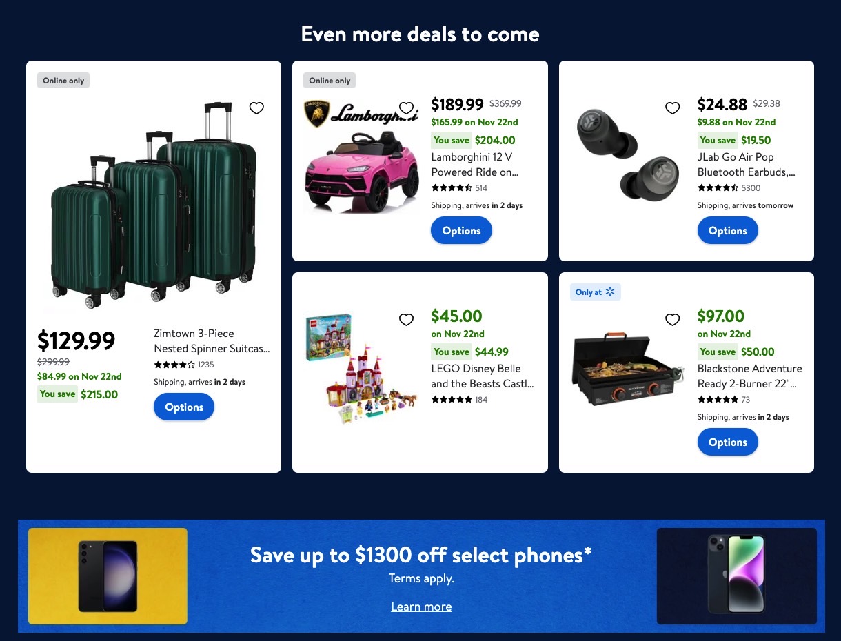 Walmart Black Friday Ad 2023: iPhone 15 Pro, Galaxy S23, Nintendo Switch  Lite, more