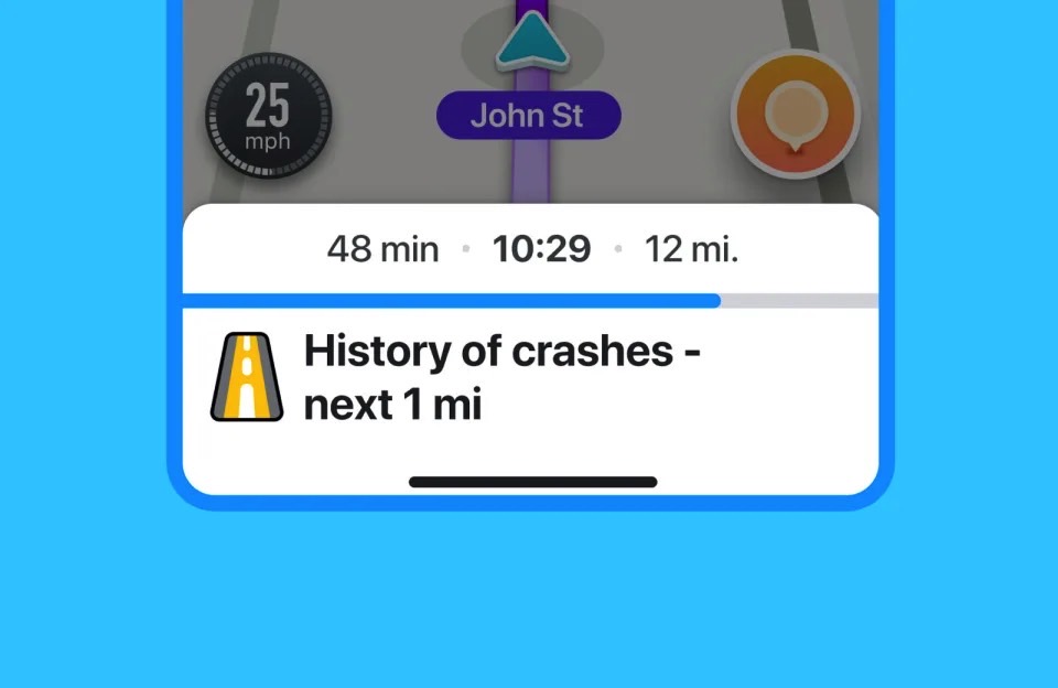 Waze will start showing users new crash history alerts.