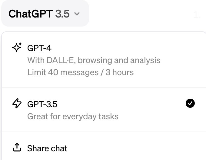 ChatGPT Plus comes with access to GPT-3.5, GPT-4 and Dall-E.