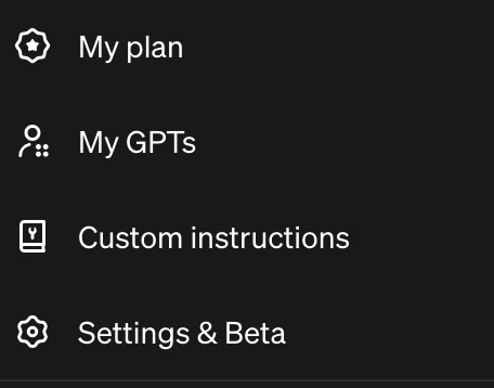 The ChatGPT Plus menu will let you start making your own custom GPTs.