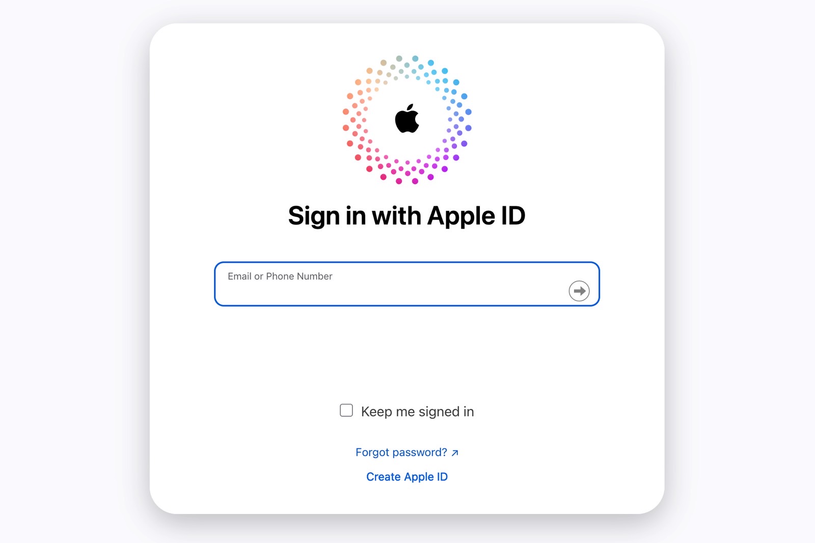 Logging into my Apple ID on iCloud.com.