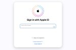 Logging into my Apple ID on iCloud.com.