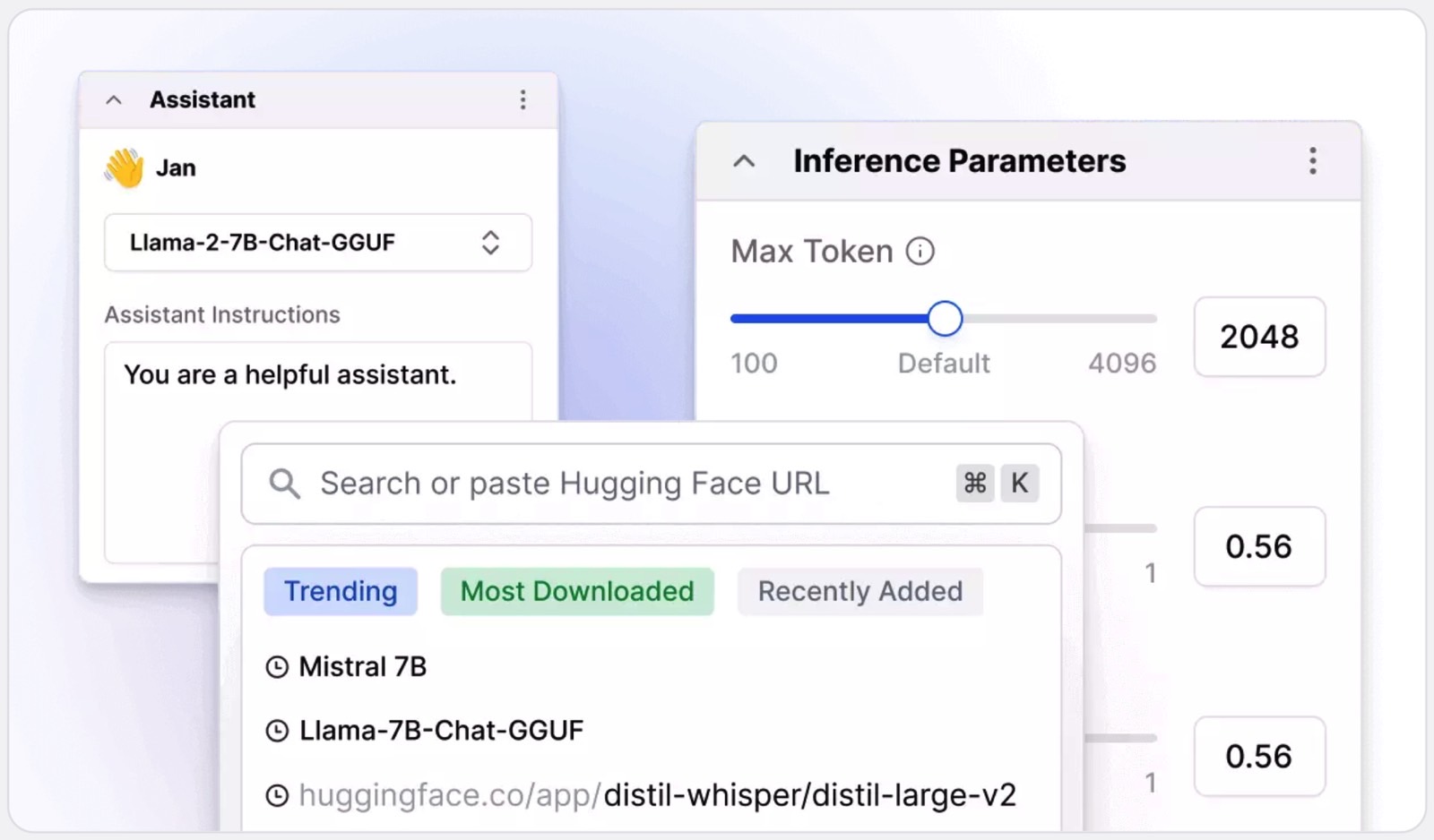 Customizing the parameters of Jan AI.