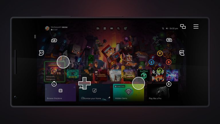 Xbox touch controls for remote play