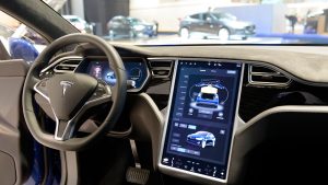 Interior of a Tesla Model S.