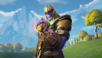 Thanos and the Infinity Gauntlet in Fortnite. iPhone Fortnite