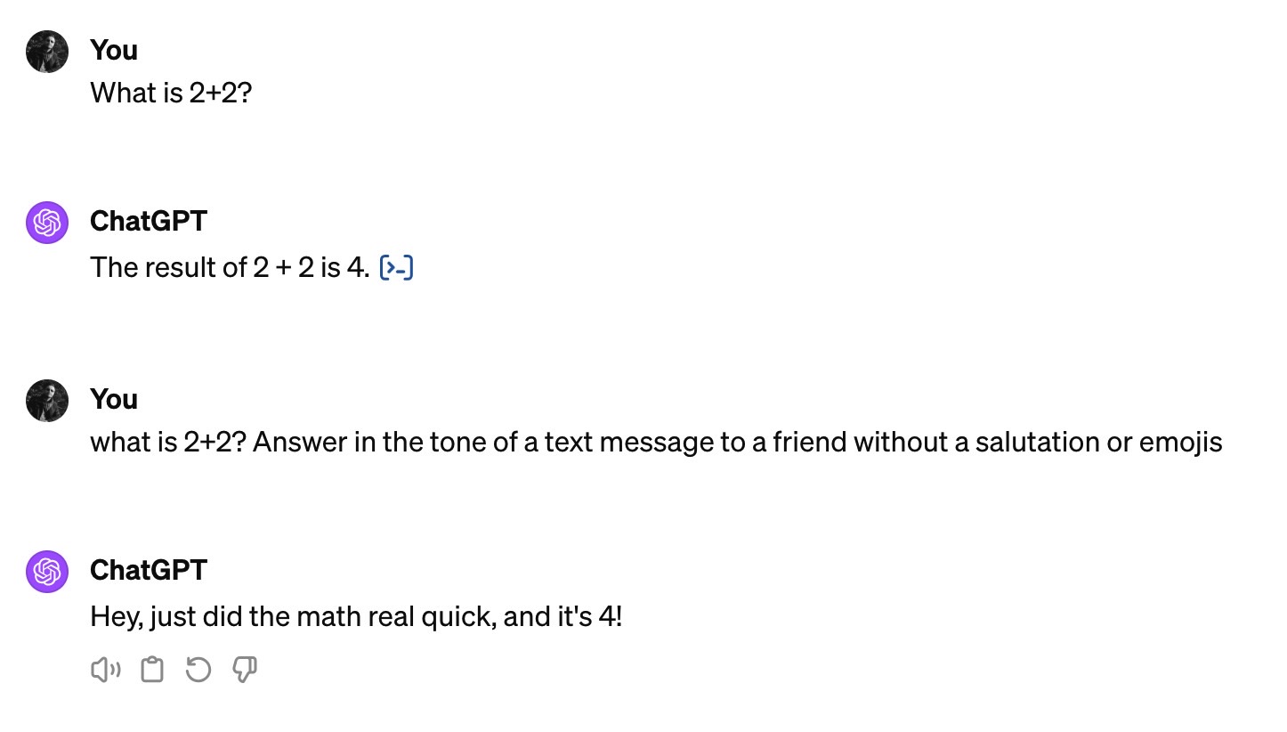 I used the ChatGPT tone hack to solve this math problem.