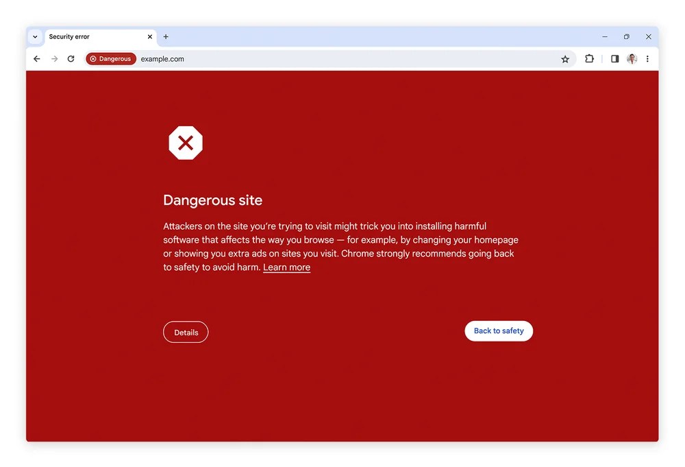Google Chrome will now identify dangerous websites in real time