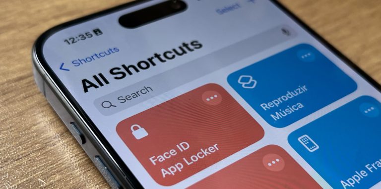 Shortcuts to lock iPhone app behind Face ID