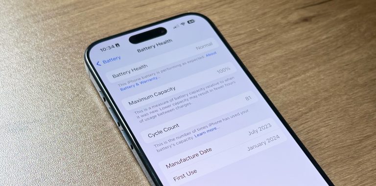 How to check iPhone 15 battery cycle