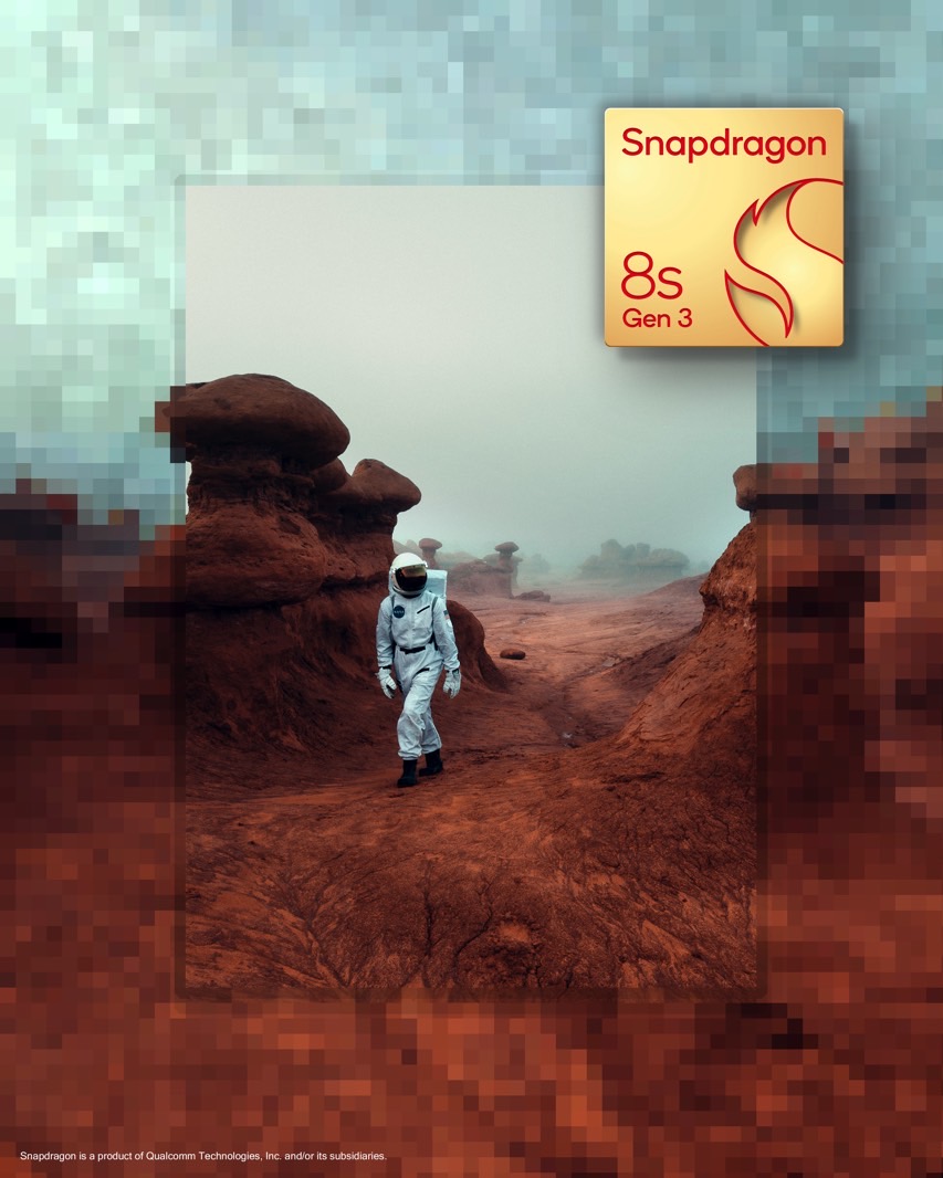 Puce Qualcomm Snapdragon 8s Gen 3 : fonctionnalité d’IA générative d’extension de photos.