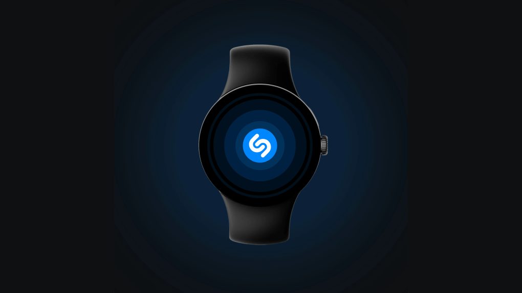 Shazam scanning for a song on WearOS