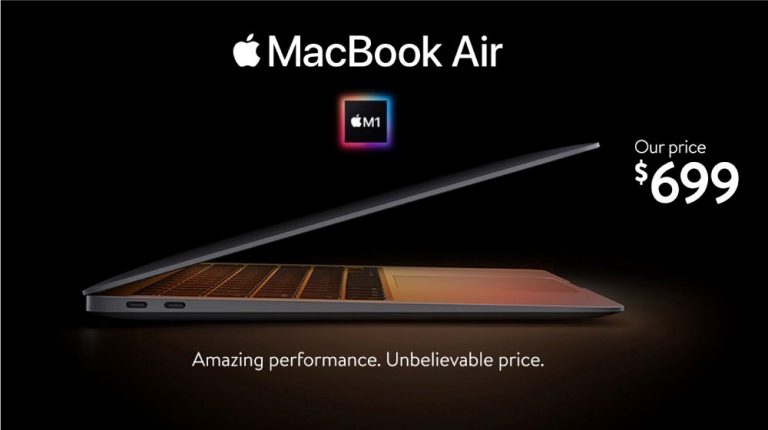 Walmart's promo image for its $699 M1 MacBook Air deal.
