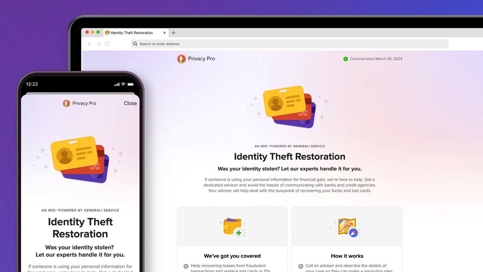 DuckDuckGo Privacy Pro: Identity Theft Recovery Tool.