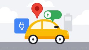 Google Maps Google Maps showing EV charging station information.