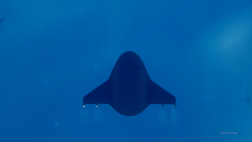 Manta Ray drone in ocean