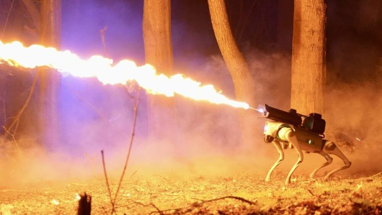 You can buy this flame-throwing robot dog for less than $10,000