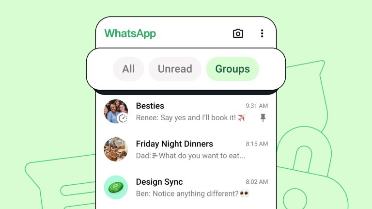 The new Chat Filters feature in WhatsApp.
