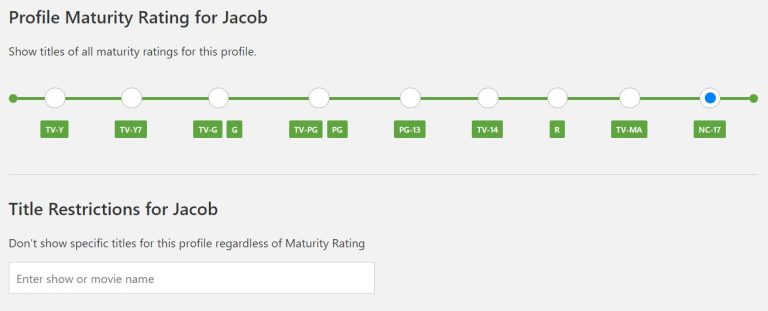 Change the maturity rating and set viewing restrictions on Netflix.