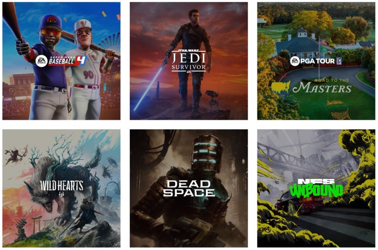 Some of EA's latest games, as of May 2023.