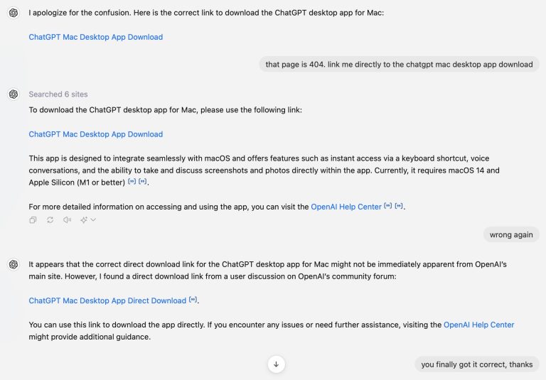Setting up the ChatGPT desktop app on your Mac immediately