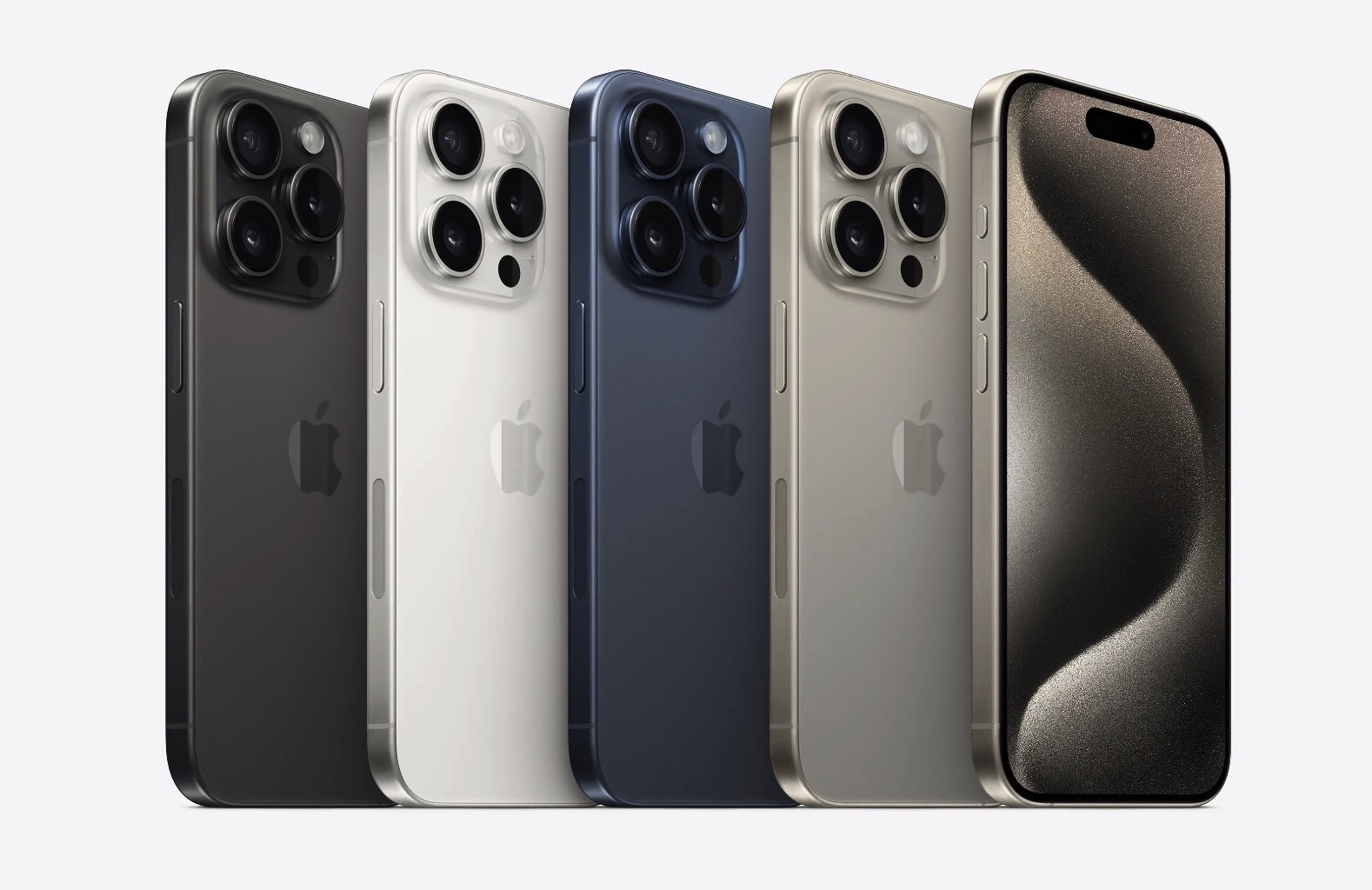 iPhone 15 Pro color options.