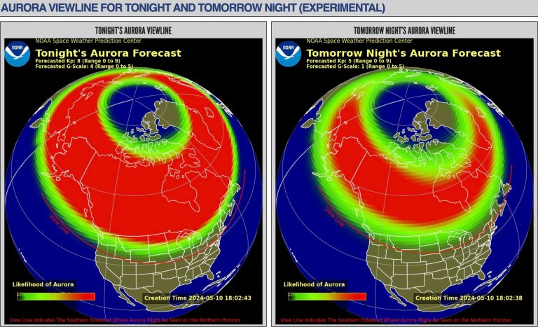 Northern Lights Projected Visibility
