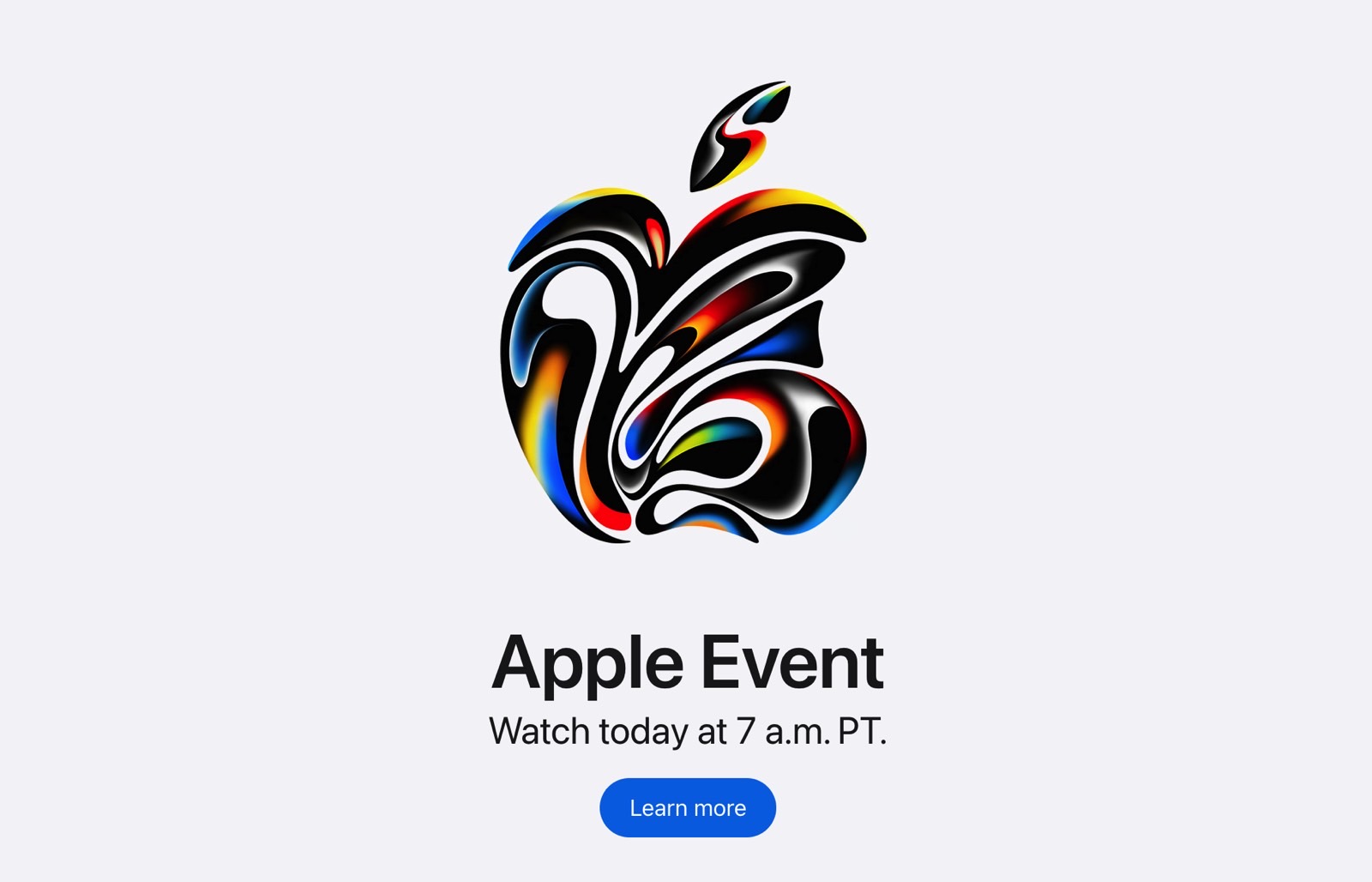 One of the erasable logos Apple used on its website ahead of the OLED iPad Pro event.