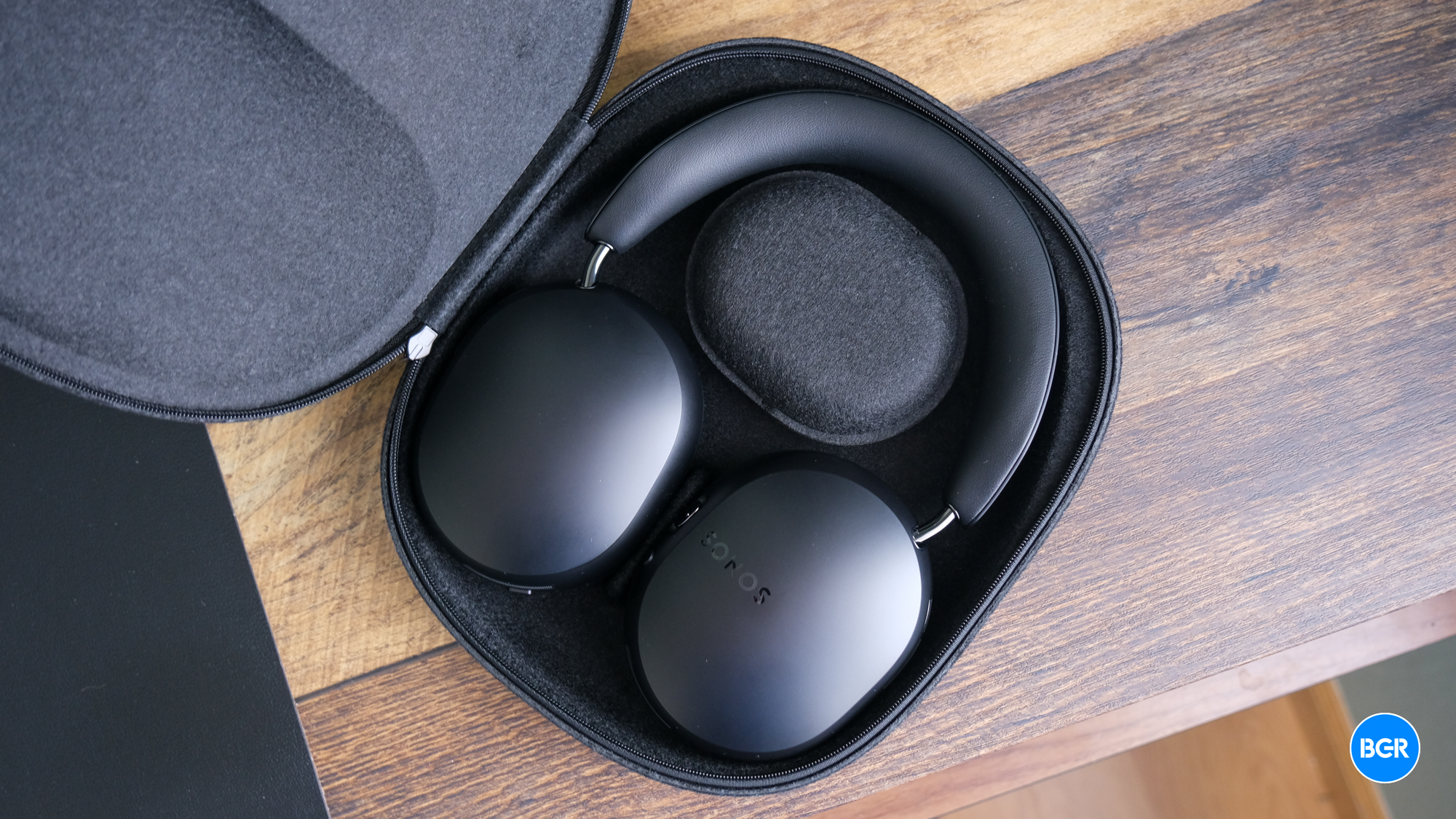 Sonos Ace headphones in the included hard case