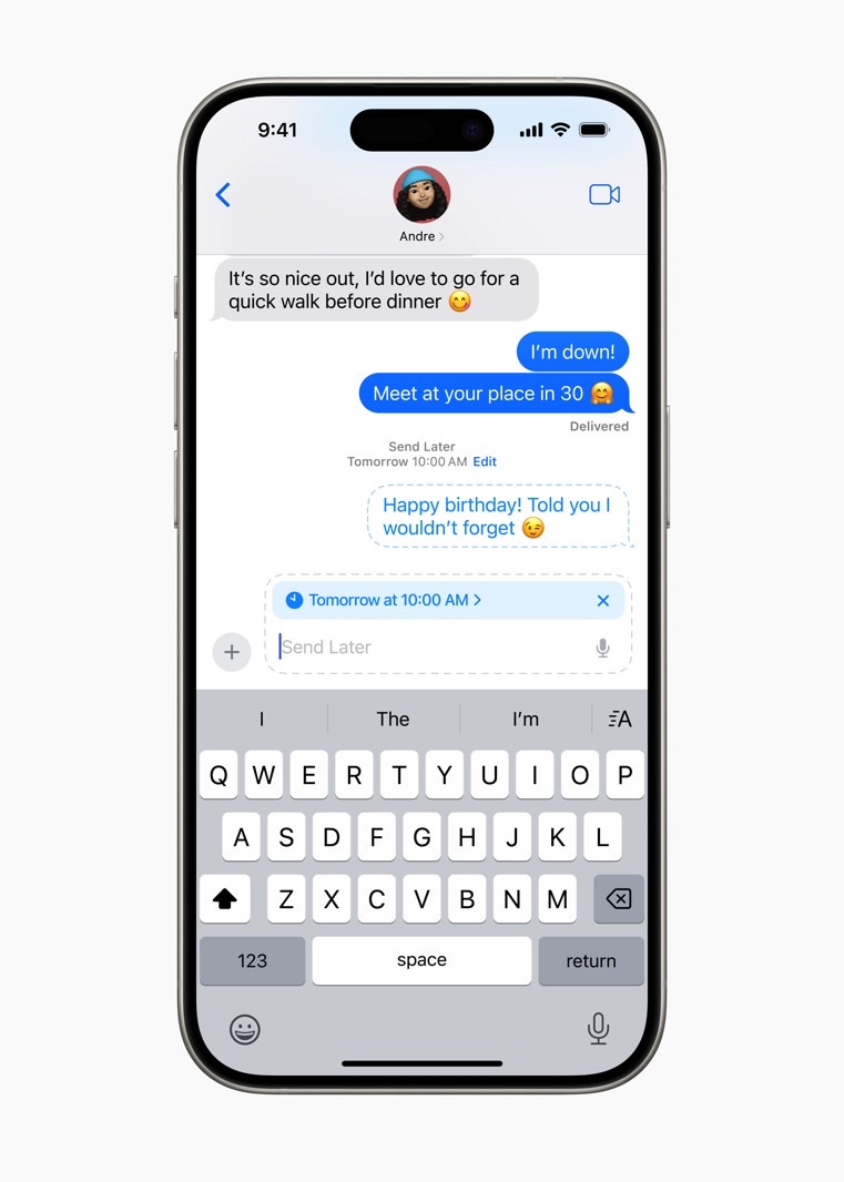 Sending messages later is finally possible in iMessage.