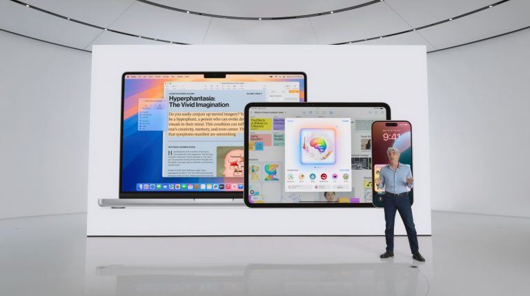 Apple Intelligence running on Apple devices.