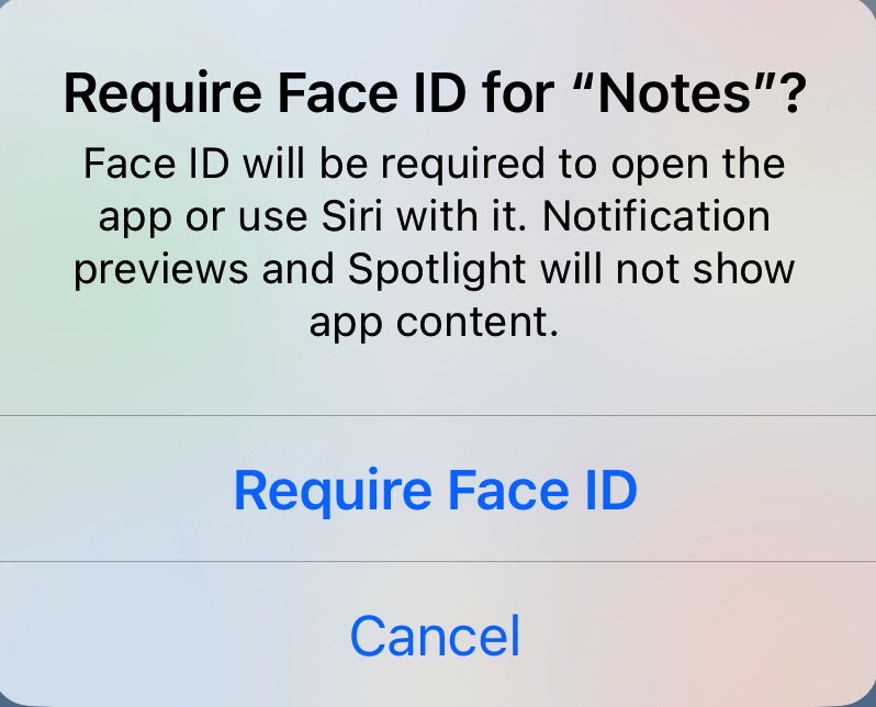 how to lock apps with face id on iphone