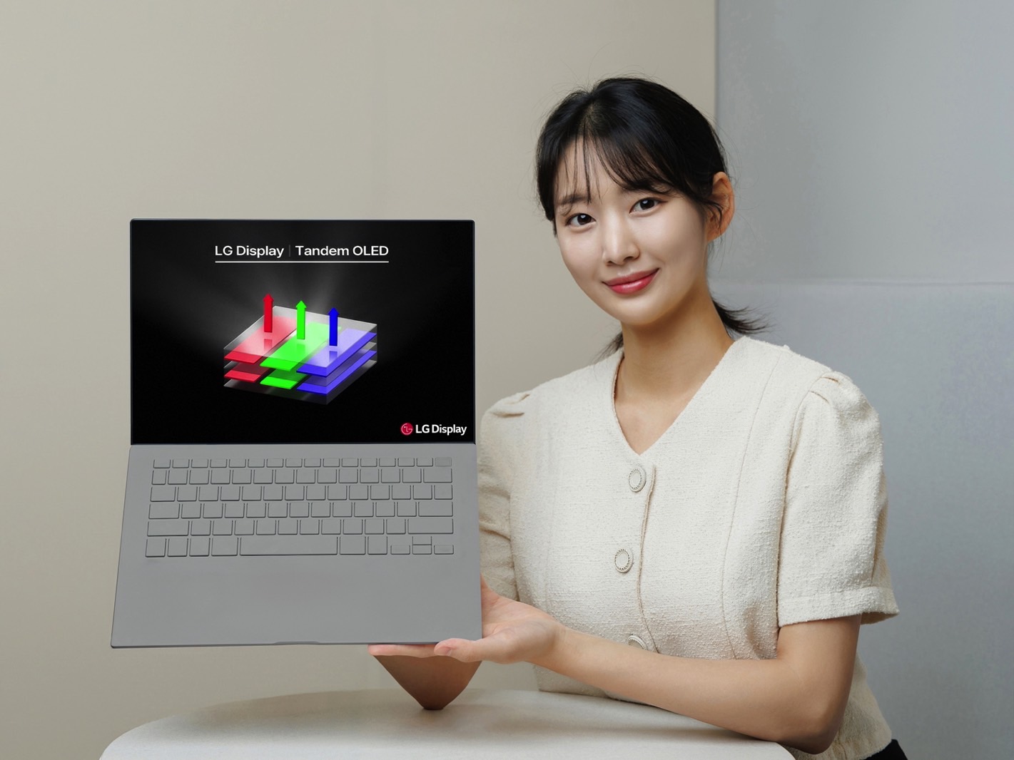 LG's new Tandem OLED screen for laptops.