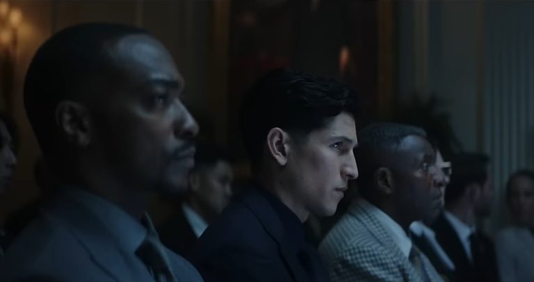 Anthony Mackie, Danny Ramirez, and Carl Lumbly in Captain America: Brave New World.