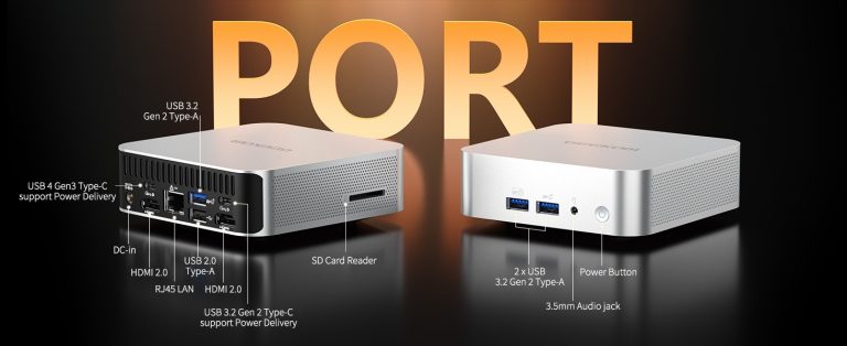 GEEKOM A7 Mini PC ports