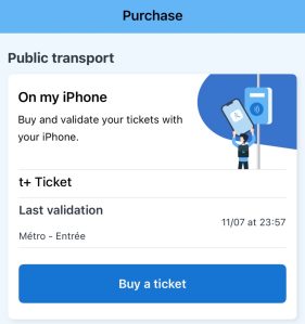 The Île-de-France Mobilités app lets you buy and manage tickets.