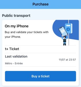 يتيح لك تطبيق Île-de-France Mobilités شراء التذاكر وإدارتها.
