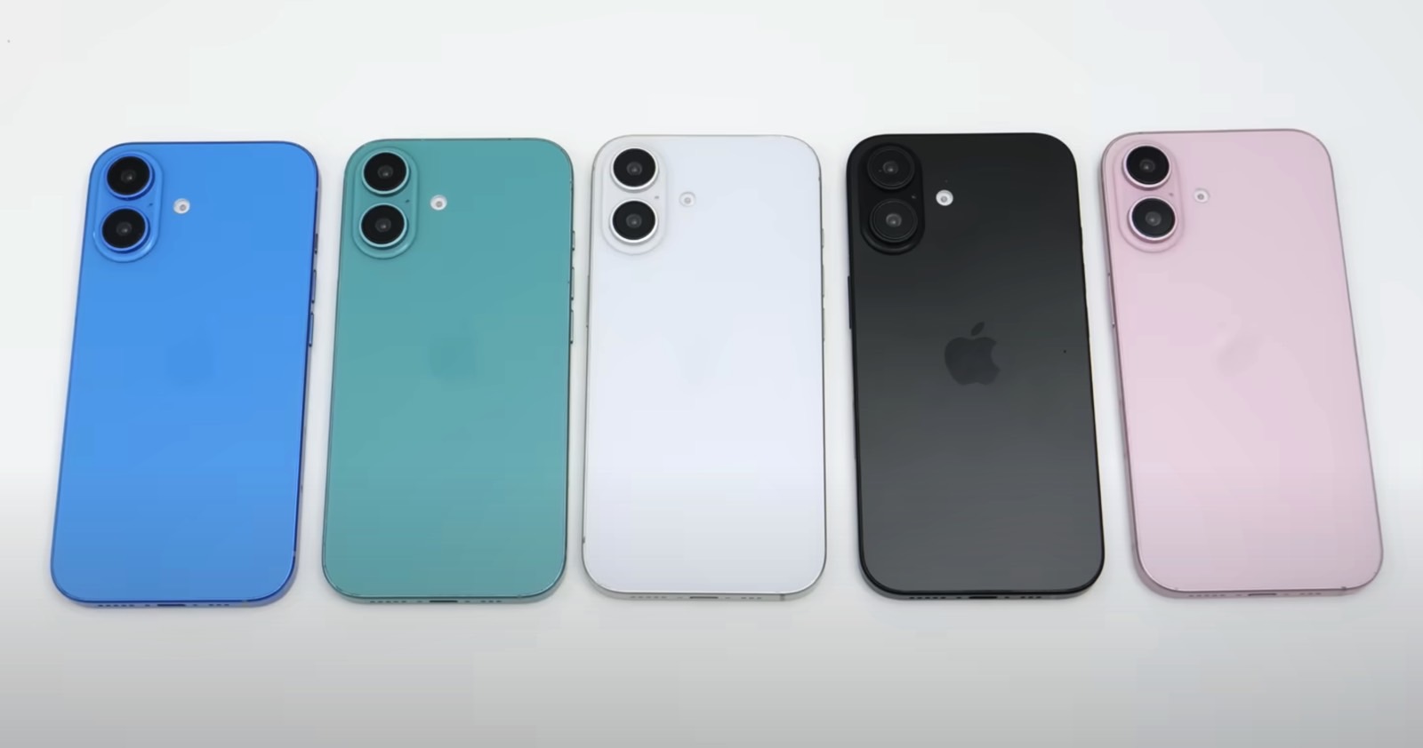 Alleged color options for the iPhone 16.