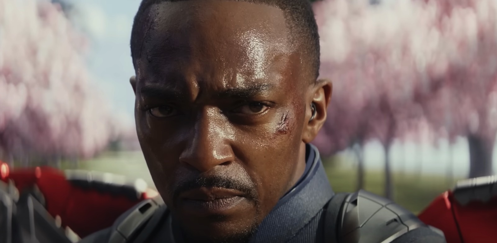 Sam Wilson (Anthony Mackie) in new footage from Captain America: Brave New World.