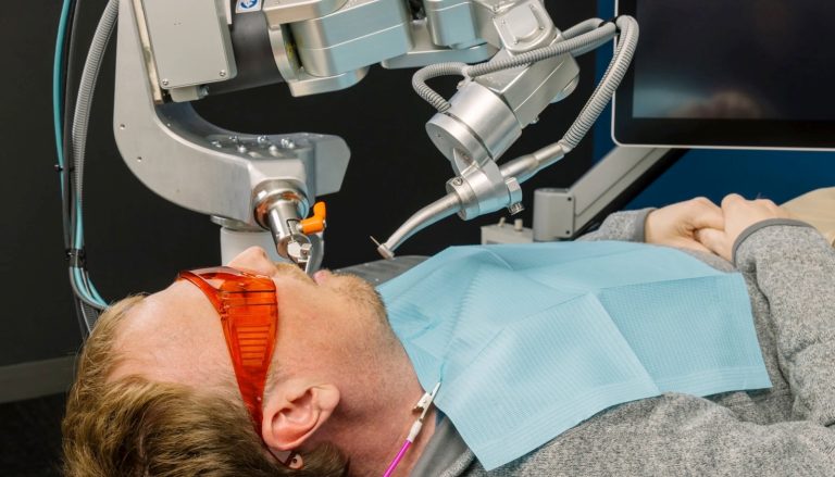 Perceptive's AI robot dentist performing surgery.