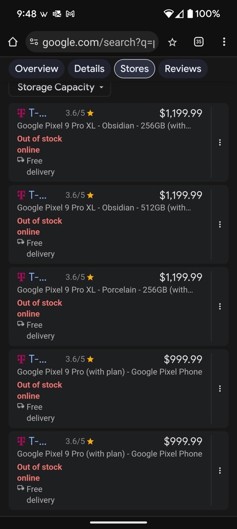 Pixel 9 Pro and 9 Pro XL price leak.