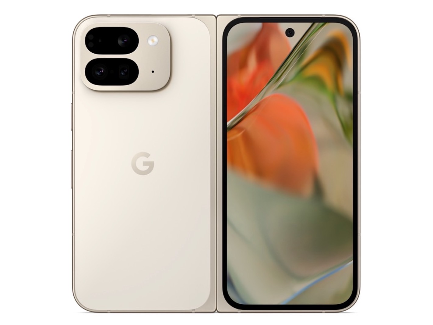 The Pixel 9 Pro Fold's rear-camera and cover screen.