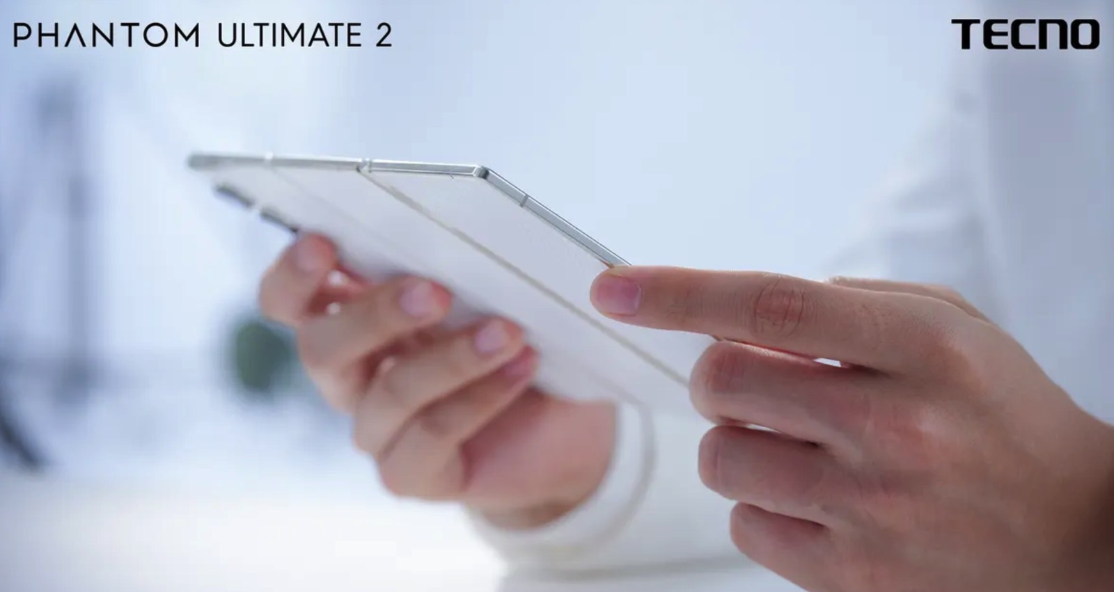 Tecno Phantom Ultimate 2 tri-fold phone unfolded.