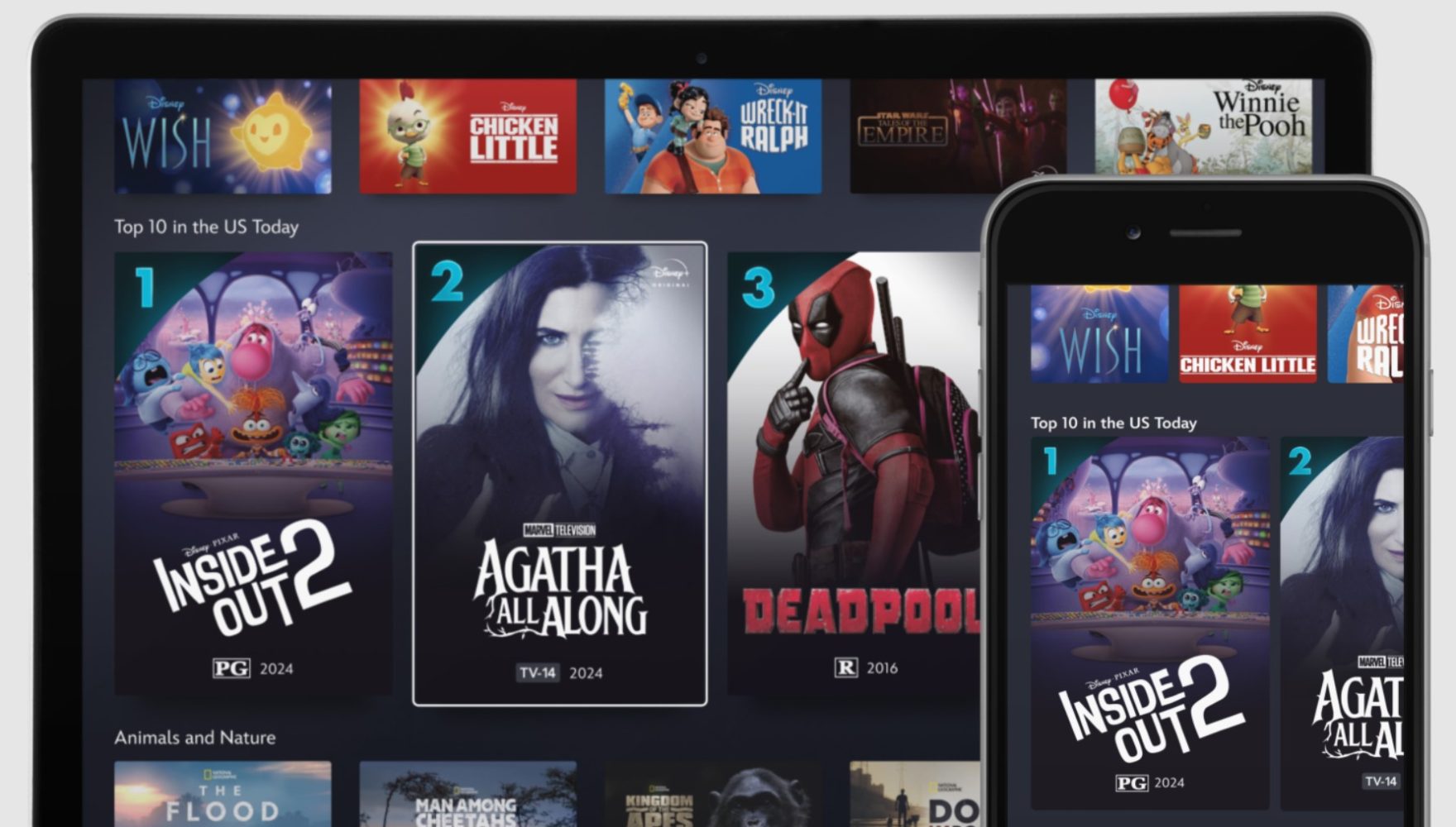 Disney+ app finally gets its own top 10 list of movies and shows