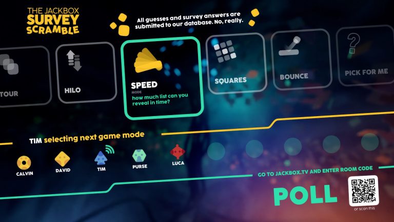 All the game modes in The Jackbox Survey Scramble.