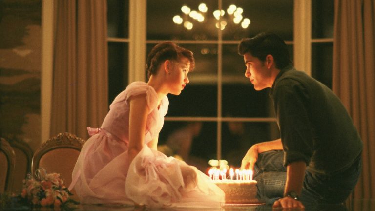 Molly Ringwald and Michael Schoeffling in Sixteen Candles.