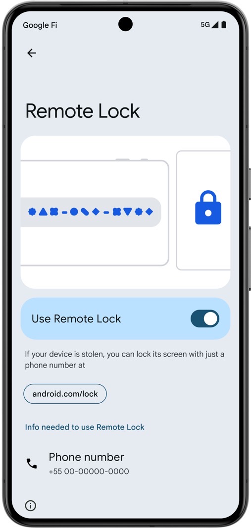 Remote Lock settings.