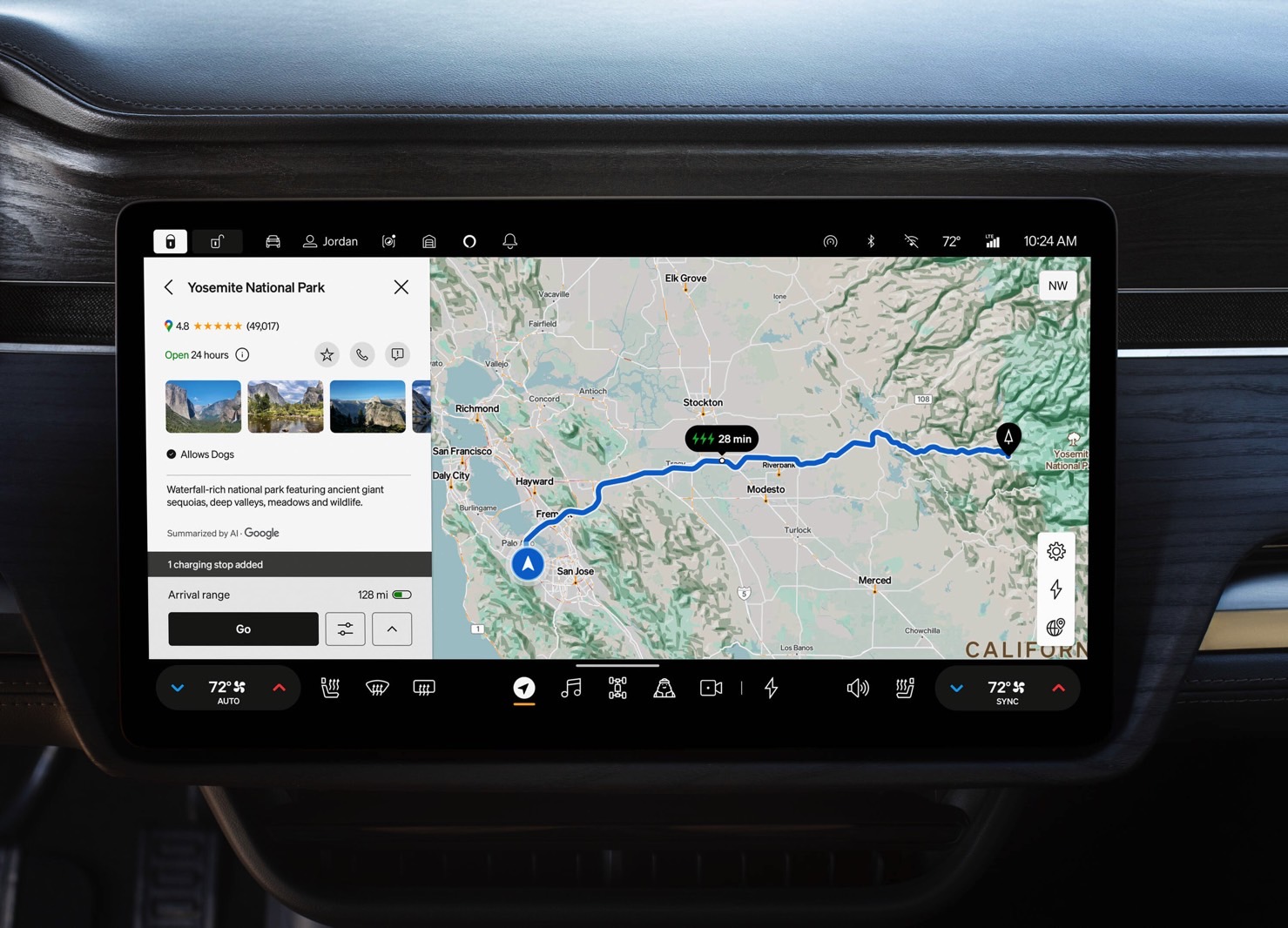 Rivian infotainment systems will display Gemini review summaries from Google Maps.