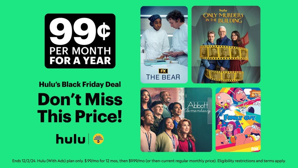 Hulu Black Friday 2024 deal Get a year of Hulu for 12